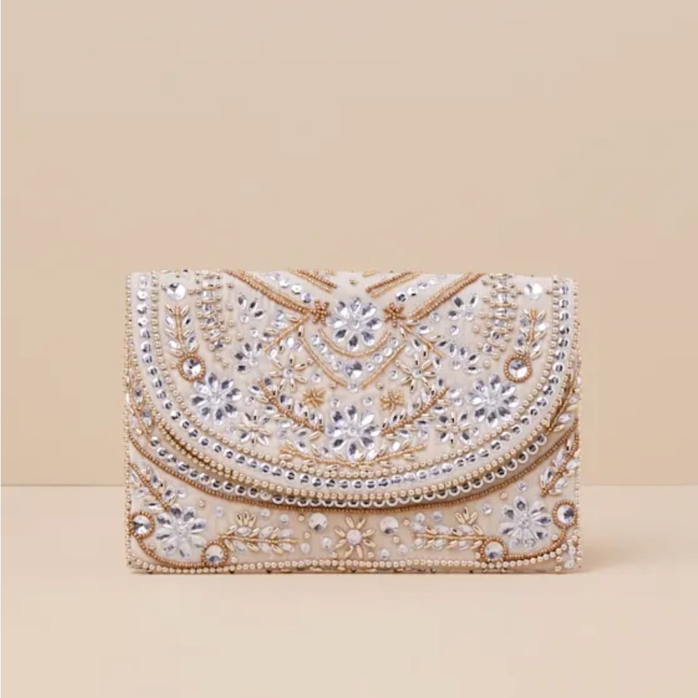 Lulu's Gold and Silver Embellished Clutch